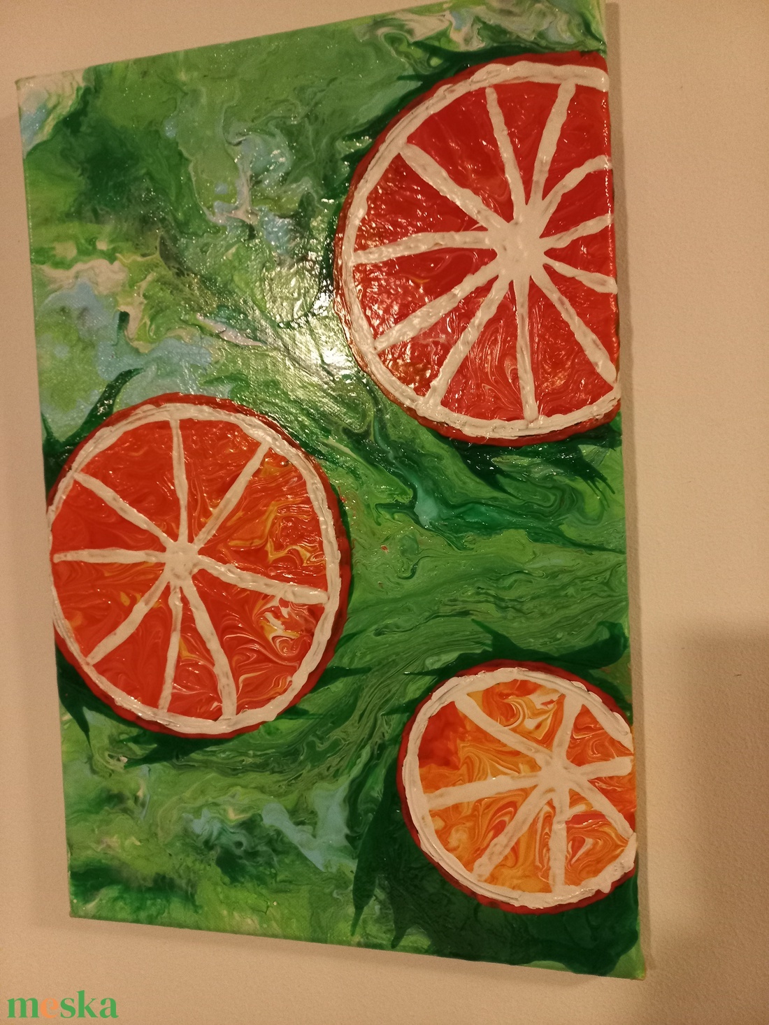 Citrusok 1 - művészet - festmény - akril - Meska.hu