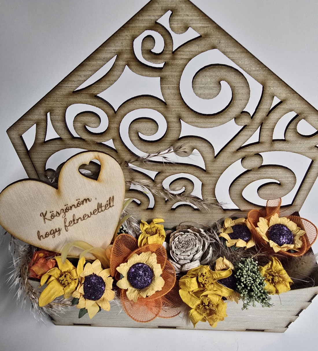 Szülőköszöntő napraforgó boríték - esküvő - emlék & ajándék - szülőköszöntő ajándék - Meska.hu
