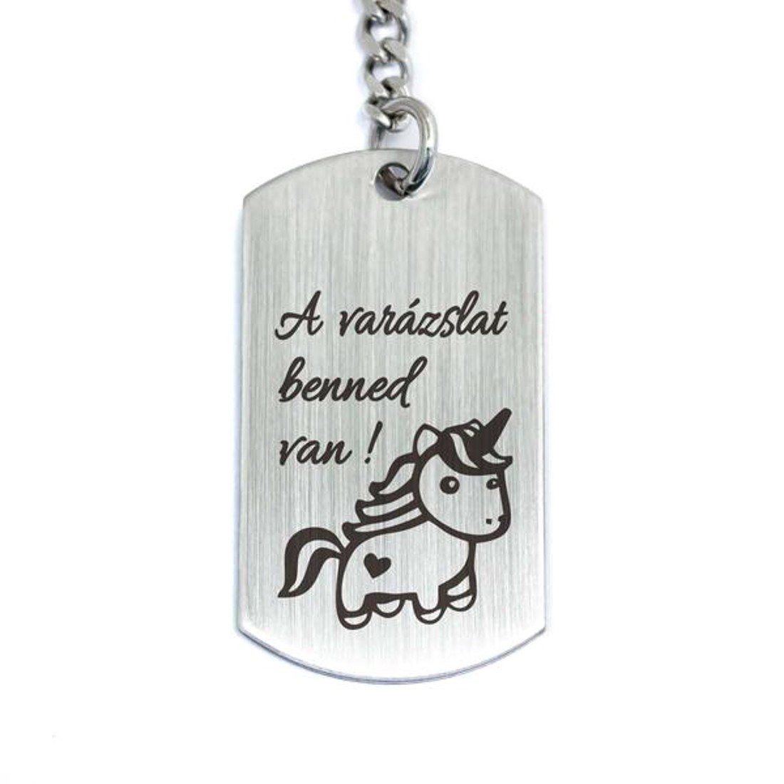 Unikornis varázslat acél medálos kulcstartó - táska & tok - kulcstartó & táskadísz - kulcstartó - Meska.hu