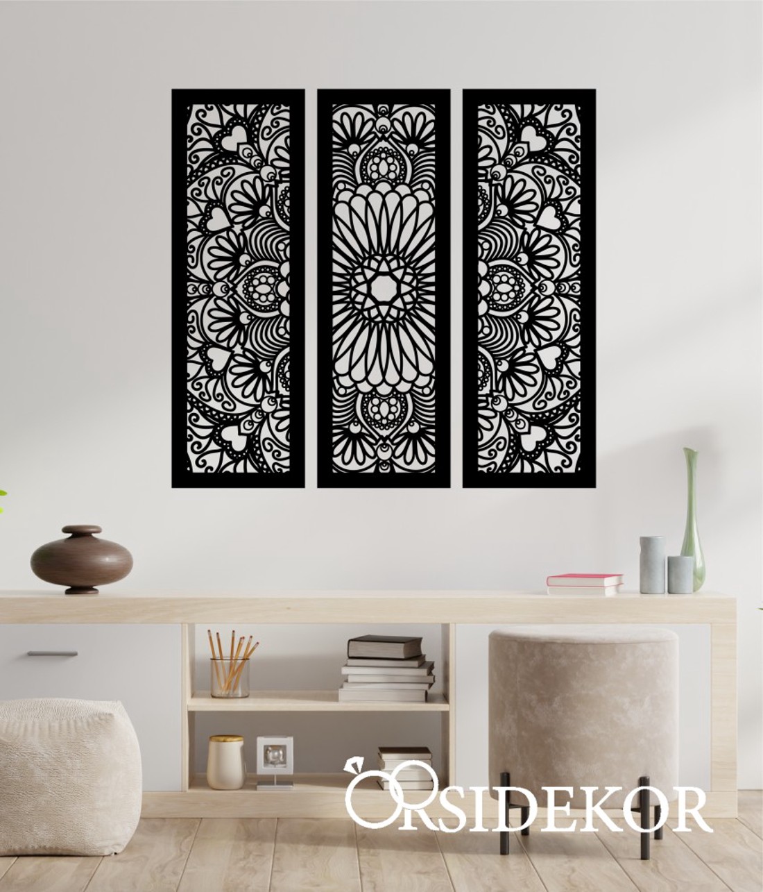 3 részes Mandala falikép fából - otthon & életmód - dekoráció - spiritualitás - mandala - Meska.hu