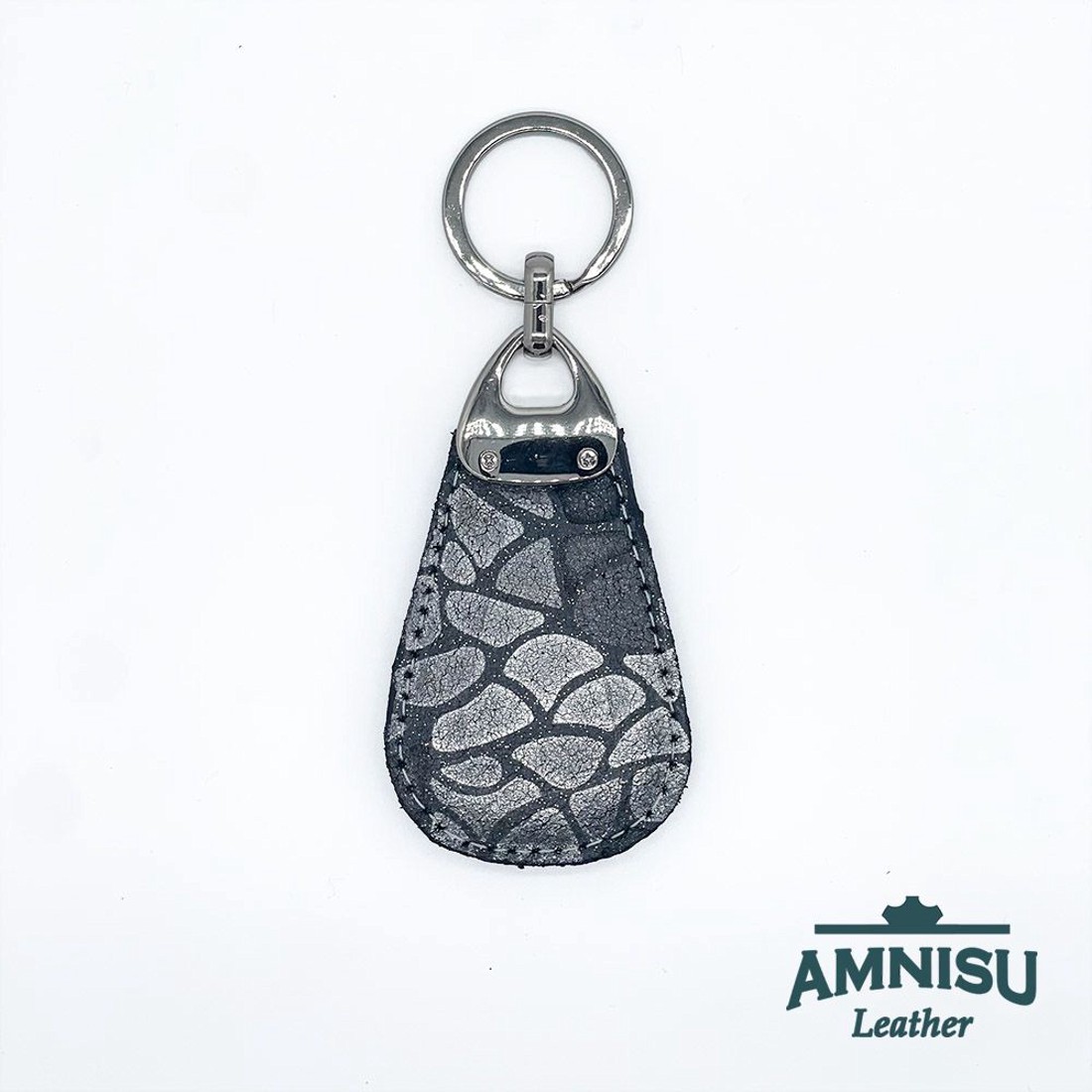 Szürke mintás csepp alakú swarovski köves kulcstartó H8010 - táska & tok - kulcstartó & táskadísz - kulcstartó - Meska.hu