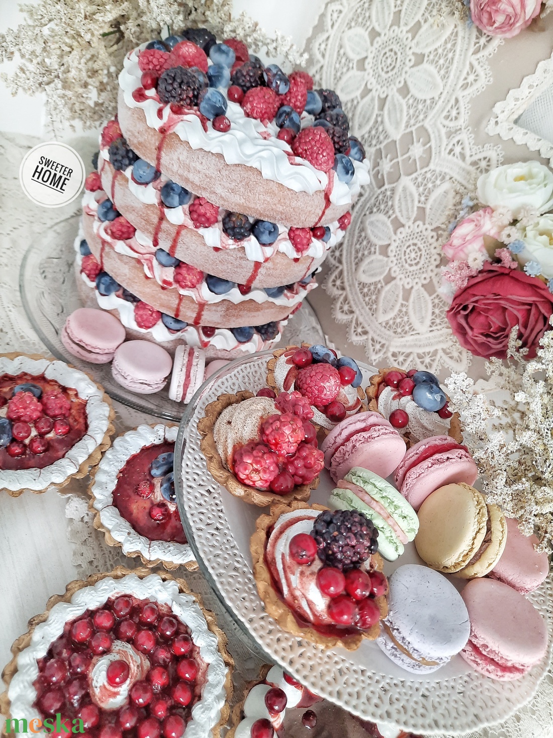 Gyümölcsös dekor piskóta-torta - otthon & életmód - dekoráció - asztal és polc dekoráció - dekorációs tál, tartó - Meska.hu Gyümölcsös dekor piskóta-torta - otthon & életmód - dekoráció - asztal és polc dekoráció - dekorációs tál, tartó - Meska.hu