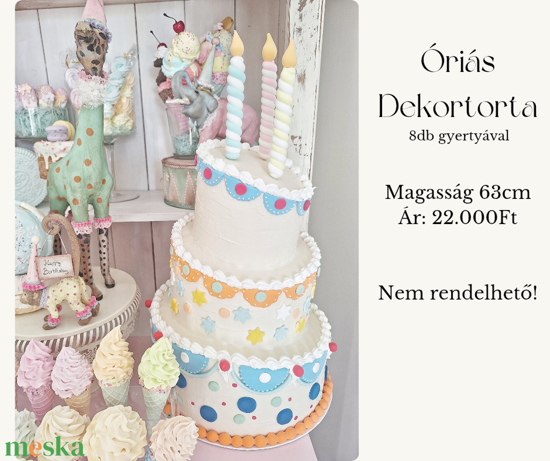 Óriás dekortorta - esküvő - dekoráció - asztaldísz - Meska.hu Óriás dekortorta - esküvő - dekoráció - asztaldísz - Meska.hu