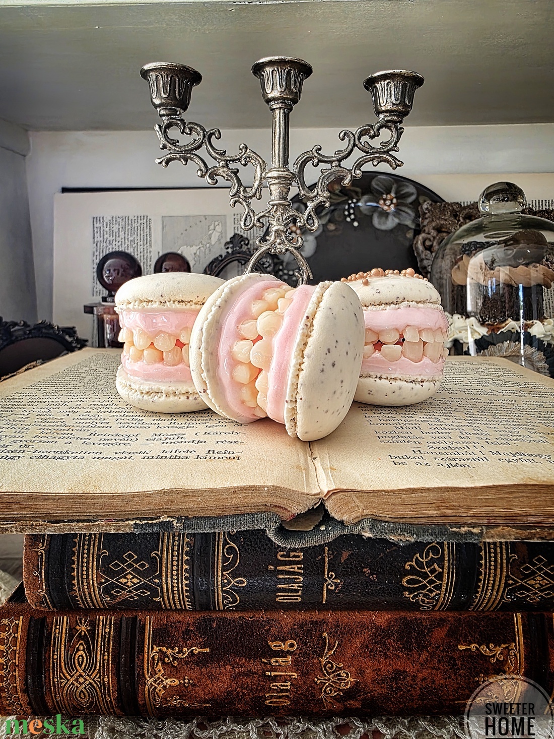 Fogsor falat macaron - otthon & életmód - dekoráció - asztal és polc dekoráció - asztaldísz - Meska.hu