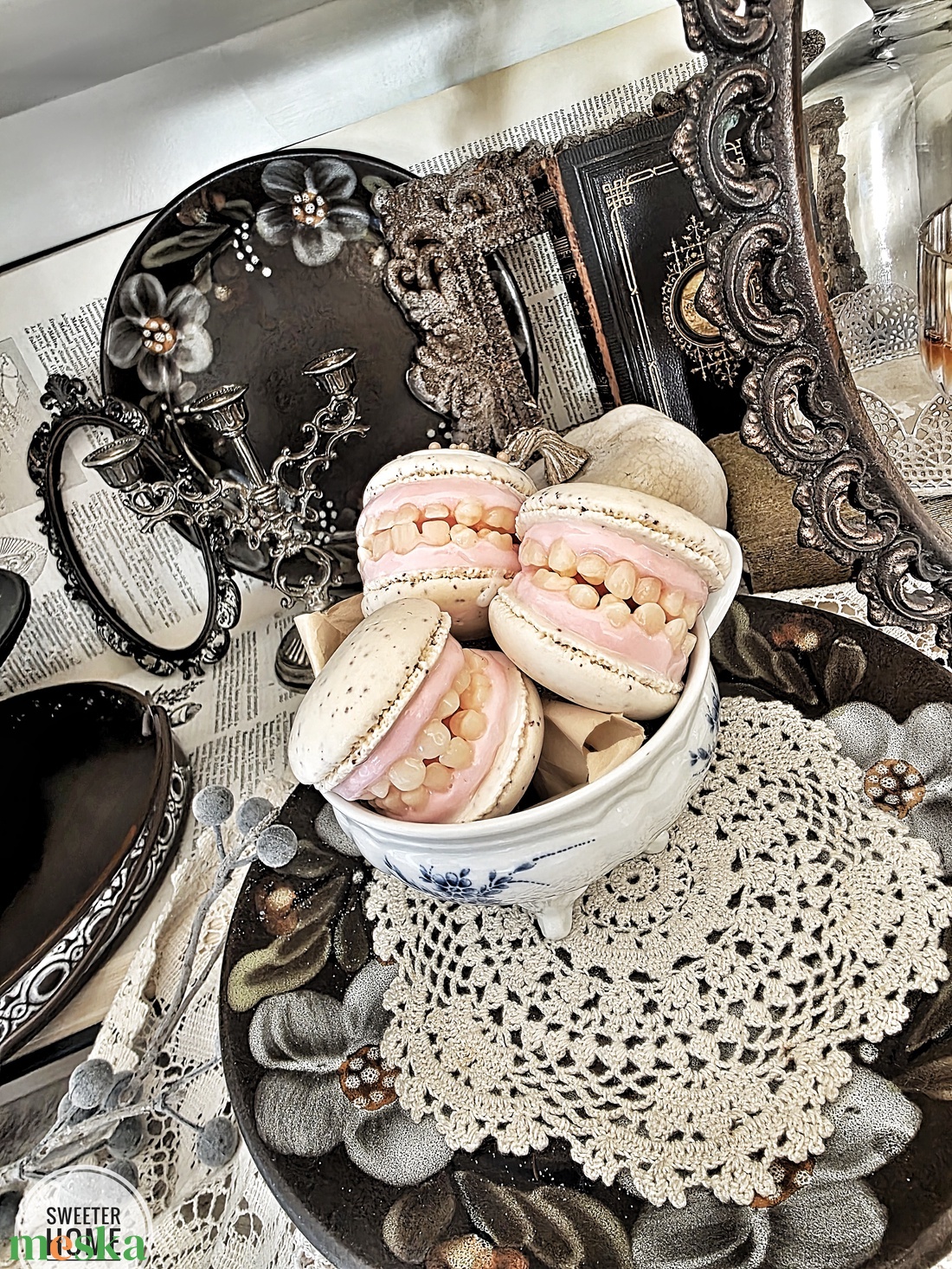 Fogsor falat macaron - otthon & életmód - dekoráció - asztal és polc dekoráció - asztaldísz - Meska.hu