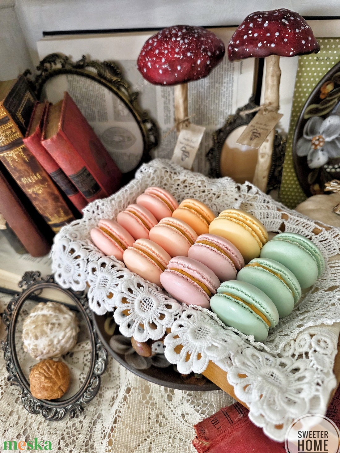 Dekor macaron - otthon & életmód - konyhafelszerelés, tálalás - konyhai dekoráció - konyhai dísz - Meska.hu