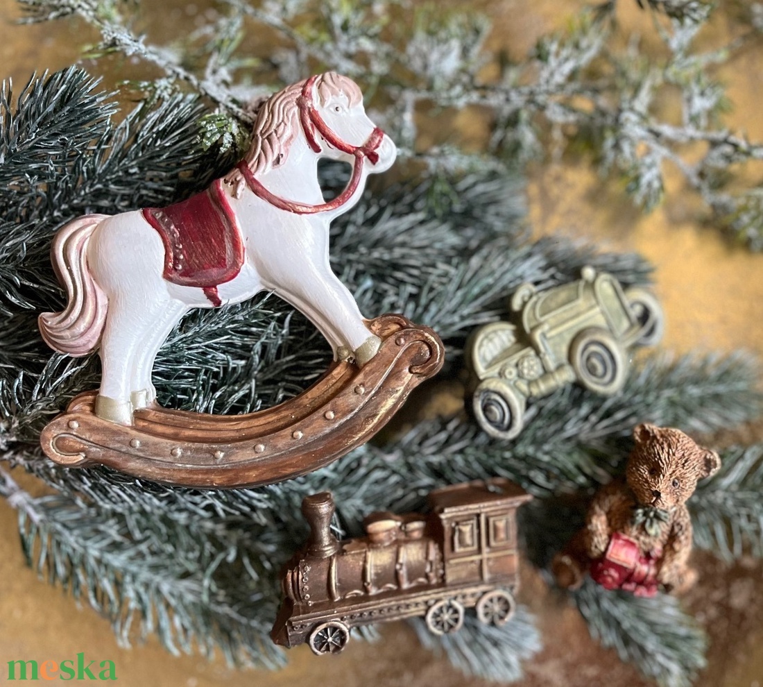 Klasszikus karácsony - hintaló - kellékek & szerszámok - díszíthető tárgyak - kerámia - Meska.hu