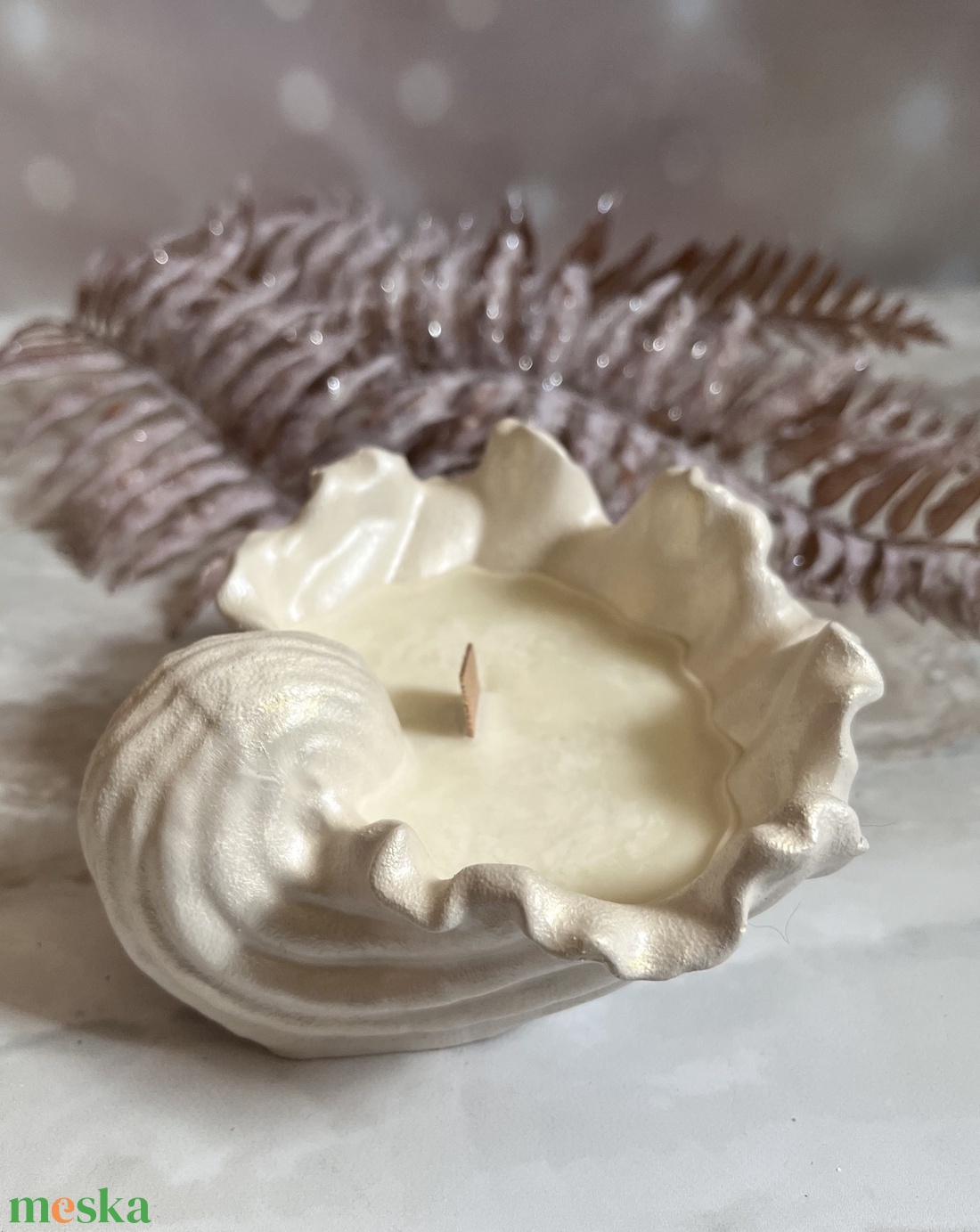 Kagyló kaspó - kellékek & szerszámok - díszíthető tárgyak - kerámia - Meska.hu
