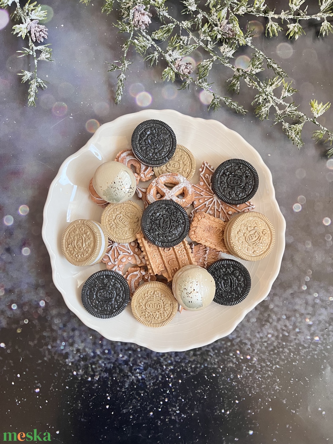 Oreo kekszek - kellékek & szerszámok - díszíthető tárgyak - kerámia - Meska.hu