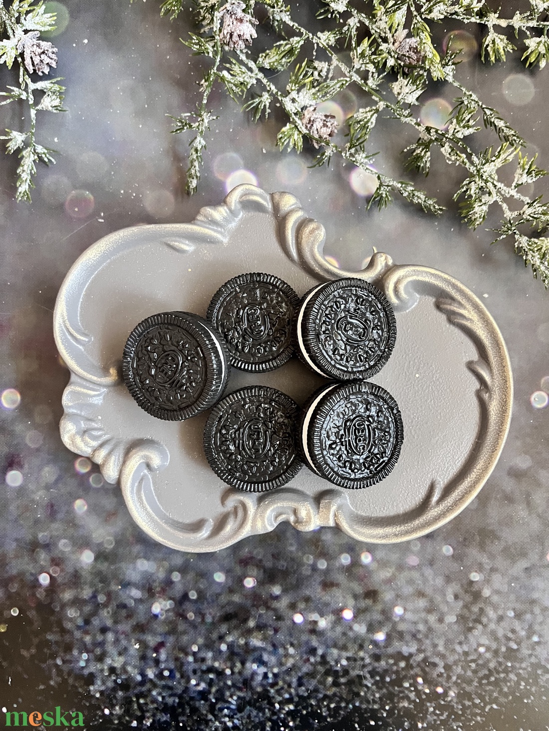 Oreo kekszek - kellékek & szerszámok - díszíthető tárgyak - kerámia - Meska.hu
