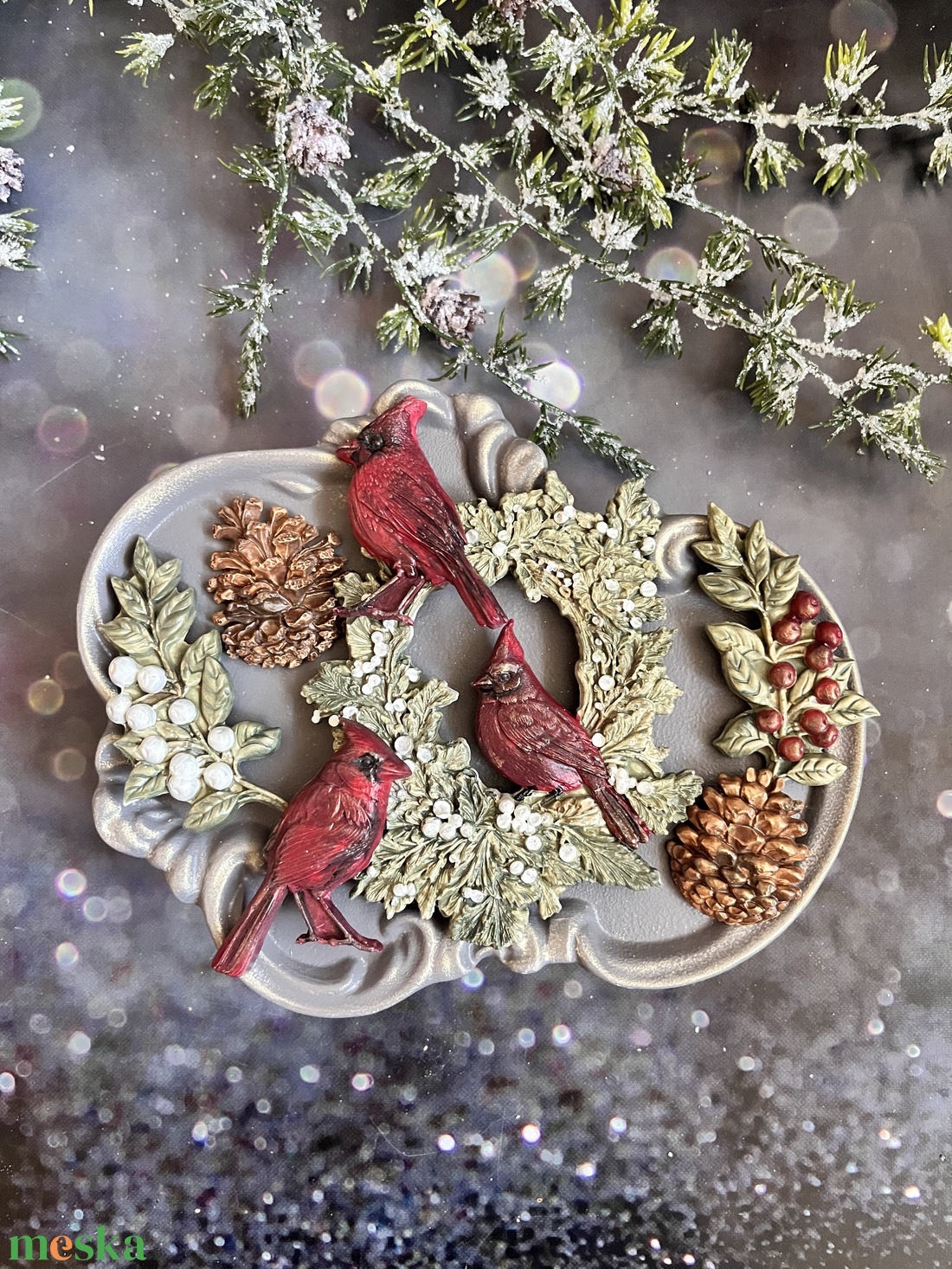 Kardinális - kellékek & szerszámok - díszíthető tárgyak - kerámia - Meska.hu