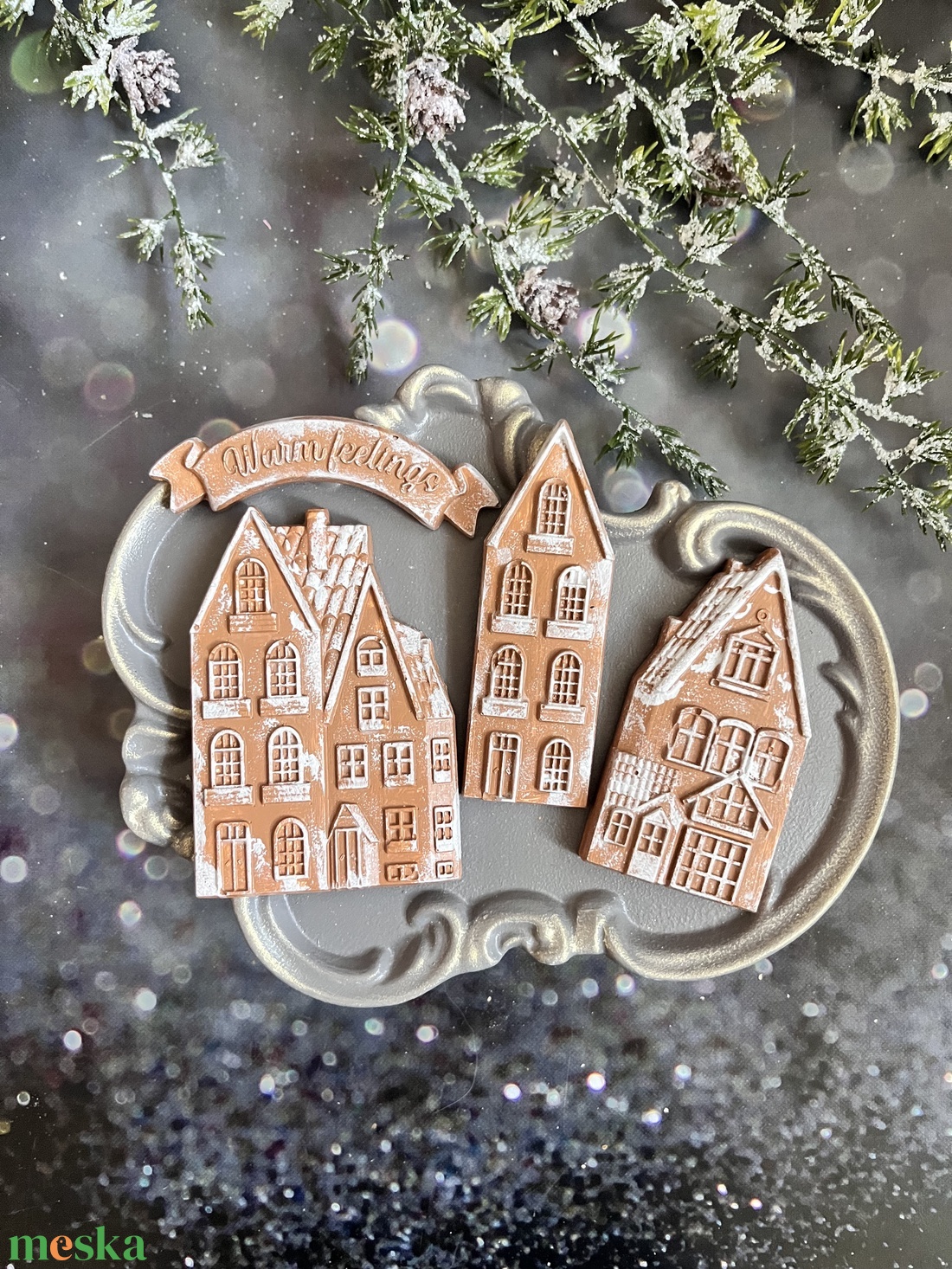 Mézeskalács házikók - kellékek & szerszámok - díszíthető tárgyak - kerámia - Meska.hu