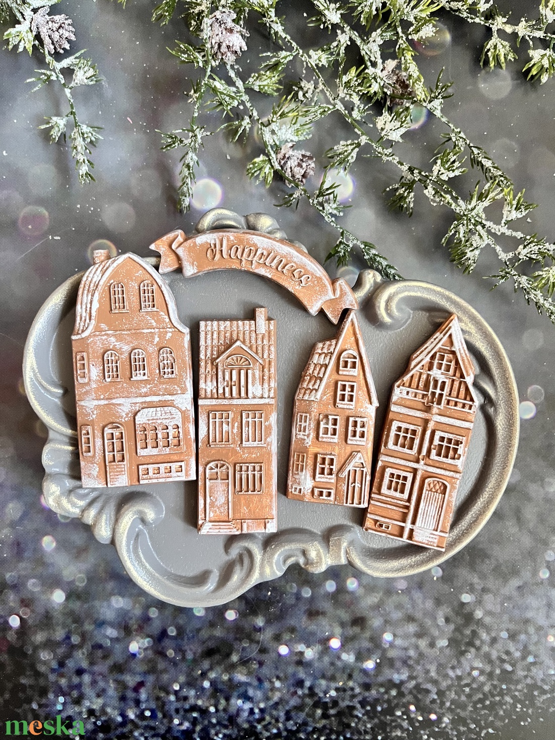 Mézeskalács házikók - kellékek & szerszámok - díszíthető tárgyak - kerámia - Meska.hu