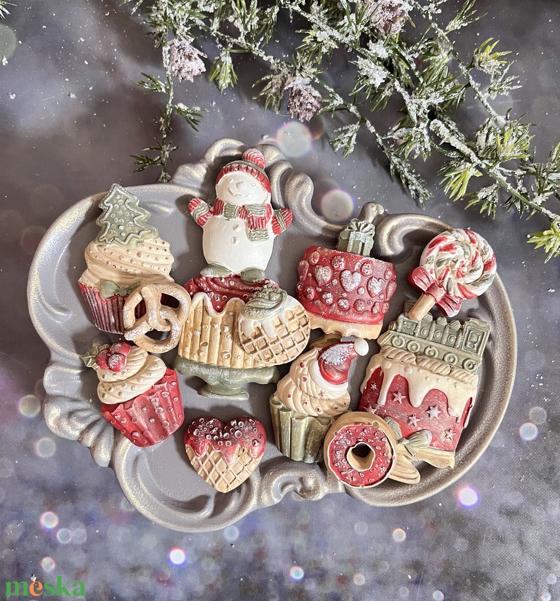 Vidám pasztell sütik - kellékek & szerszámok - díszíthető tárgyak - kerámia - Meska.hu