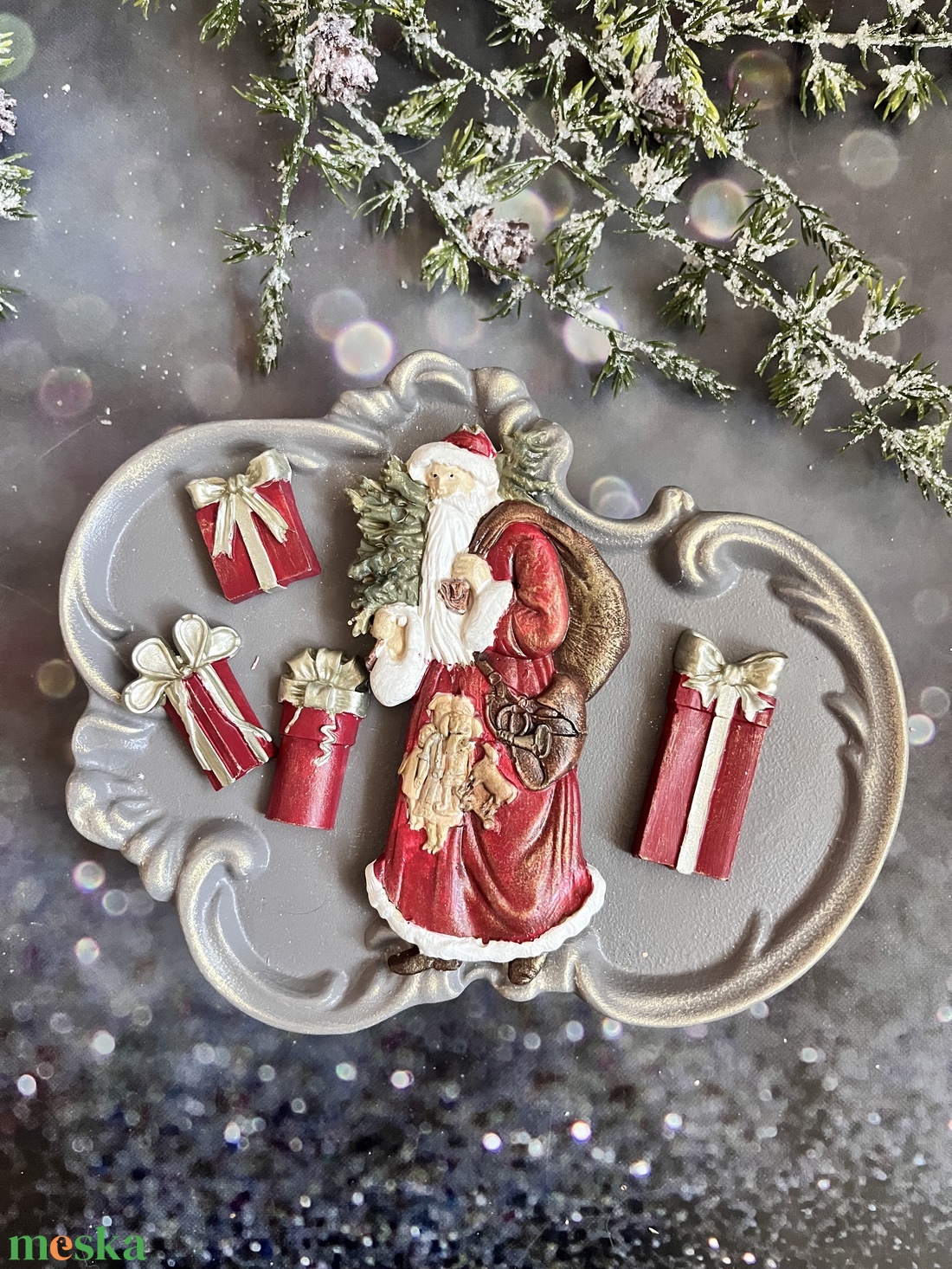 Télapó - piros - kellékek & szerszámok - díszíthető tárgyak - kerámia - Meska.hu