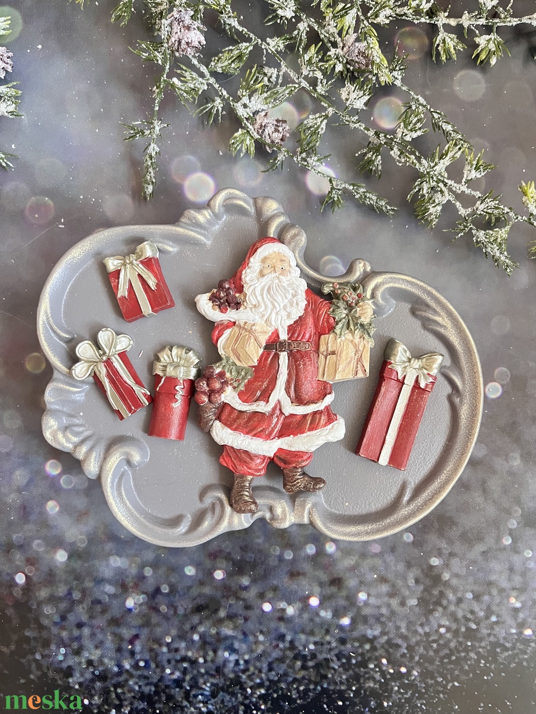 Télapó - piros - kellékek & szerszámok - díszíthető tárgyak - kerámia - Meska.hu