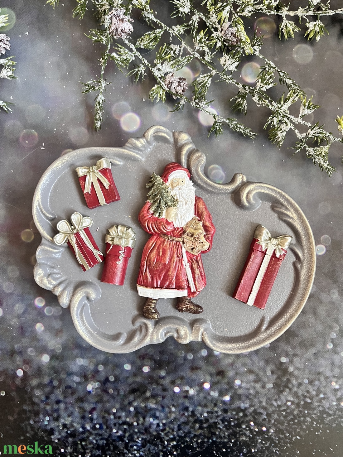 Télapó - piros - kellékek & szerszámok - díszíthető tárgyak - kerámia - Meska.hu