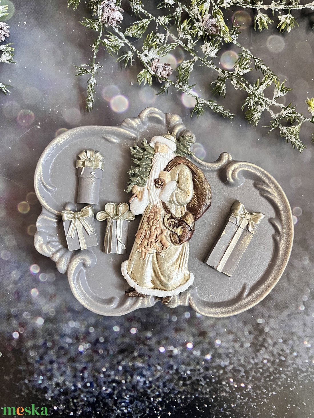 Télapó - arany - kellékek & szerszámok - díszíthető tárgyak - kerámia - Meska.hu