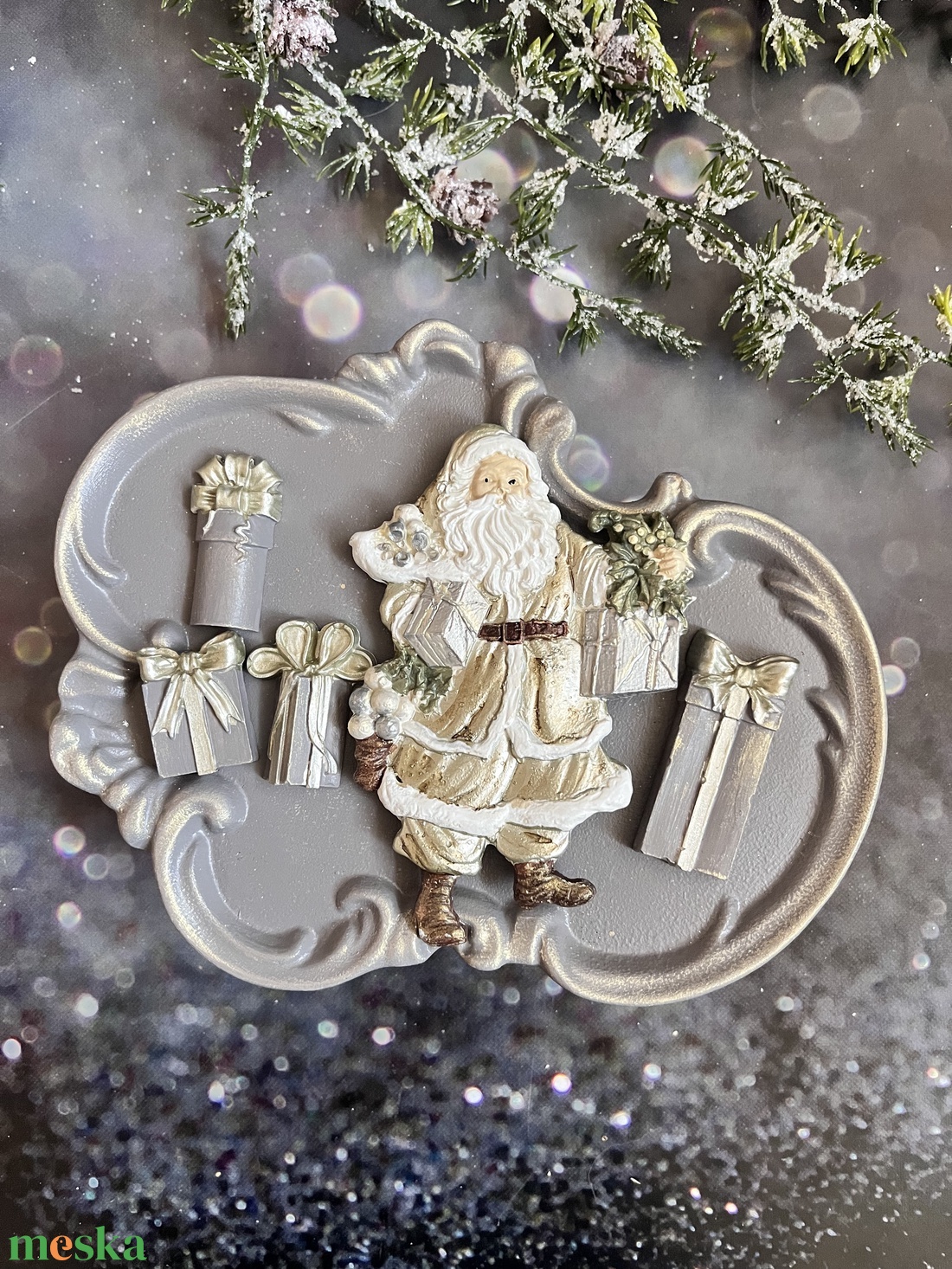 Télapó - arany - kellékek & szerszámok - díszíthető tárgyak - kerámia - Meska.hu