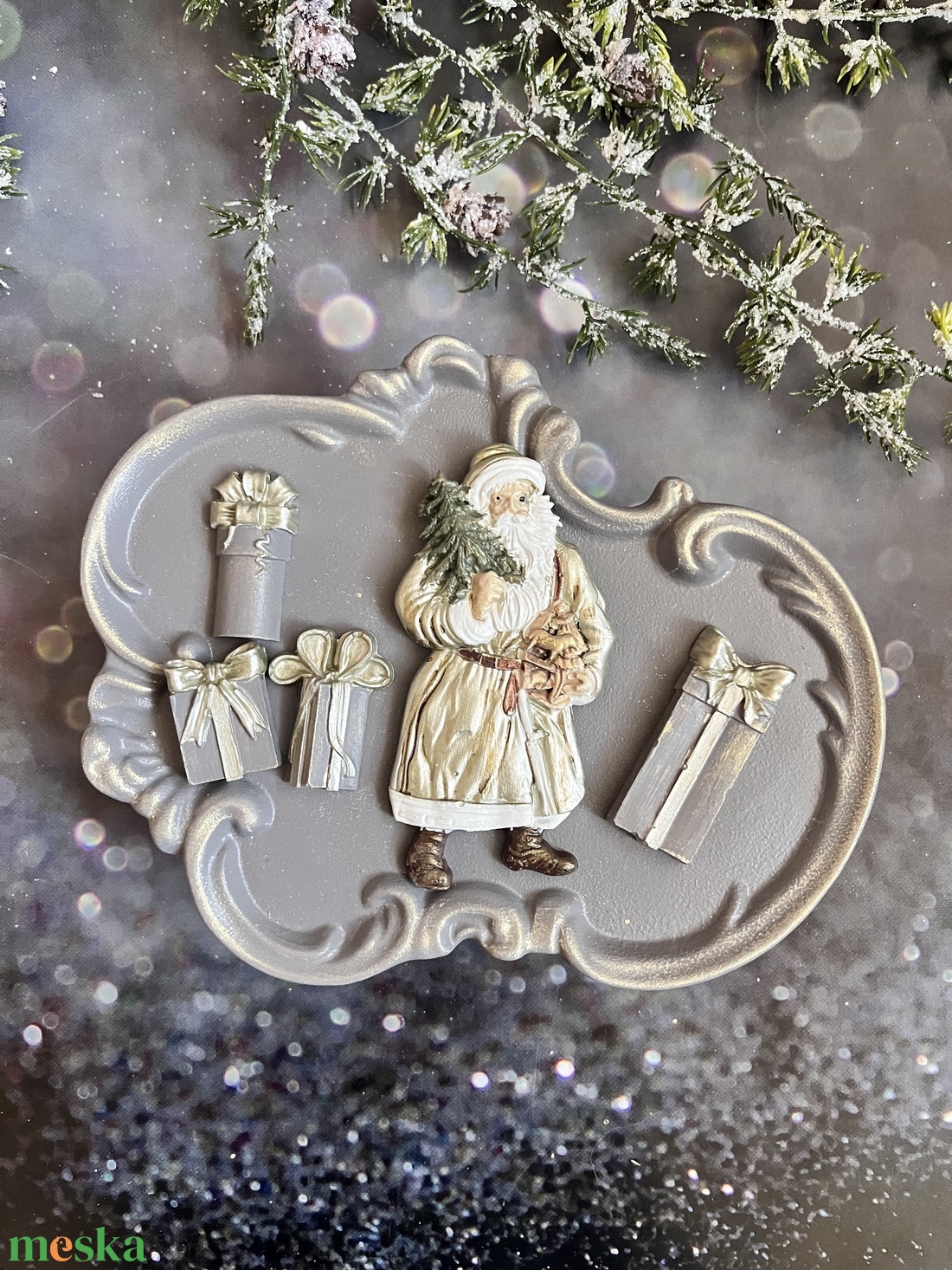 Télapó - arany - kellékek & szerszámok - díszíthető tárgyak - kerámia - Meska.hu