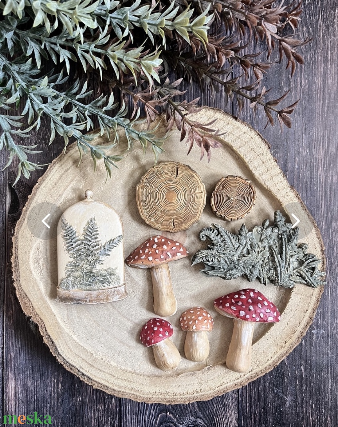 Őszi búrába zárt erdő - kellékek & szerszámok - díszíthető tárgyak - kerámia - Meska.hu