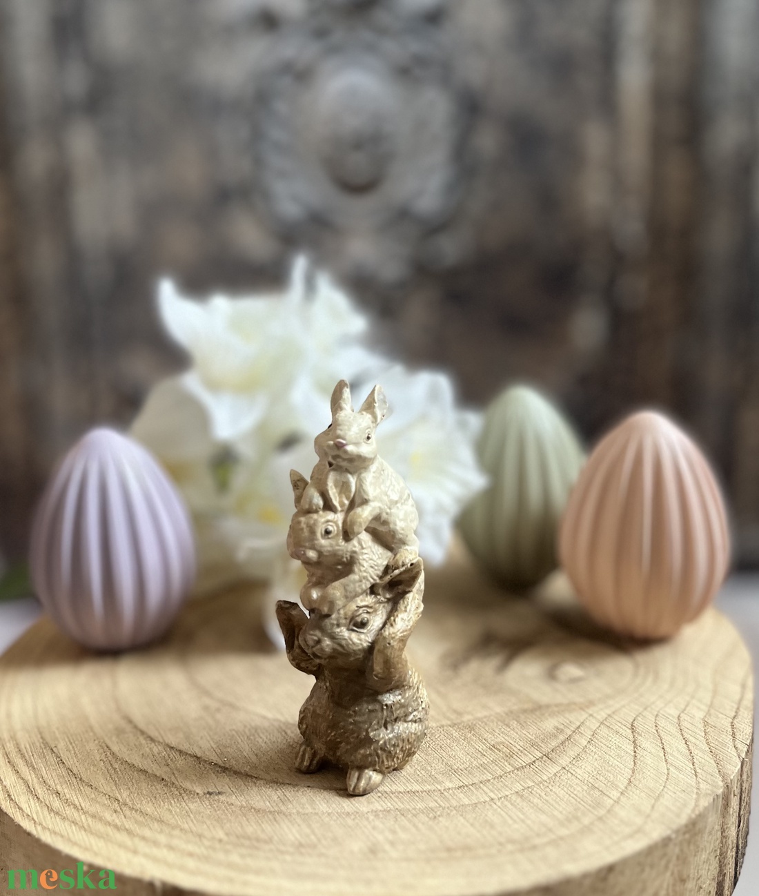 Nyuszitorony - kellékek & szerszámok - díszíthető tárgyak - kerámia - Meska.hu