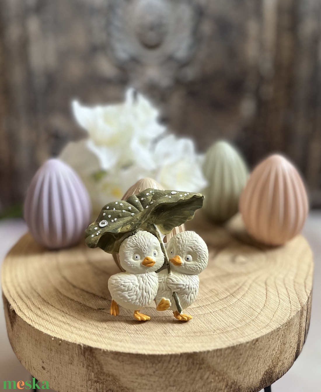 Kiskacsak esőben - kellékek & szerszámok - díszíthető tárgyak - kerámia - Meska.hu