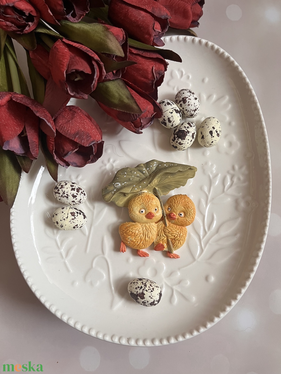 Kiskacsak esőben - kellékek & szerszámok - díszíthető tárgyak - kerámia - Meska.hu