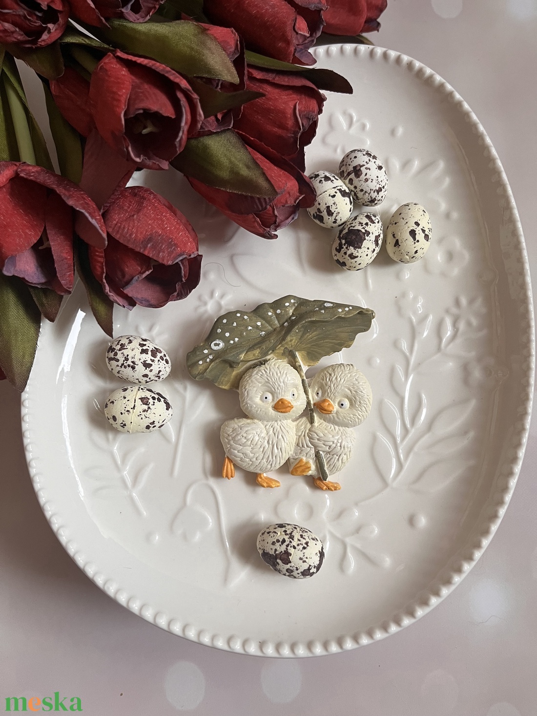 Kiskacsak esőben - kellékek & szerszámok - díszíthető tárgyak - kerámia - Meska.hu