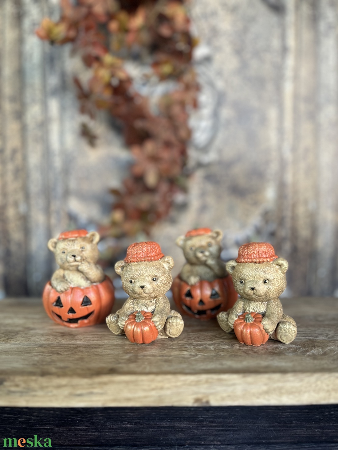 Halloween tökös macika - kellékek & szerszámok - díszíthető tárgyak - kerámia - Meska.hu