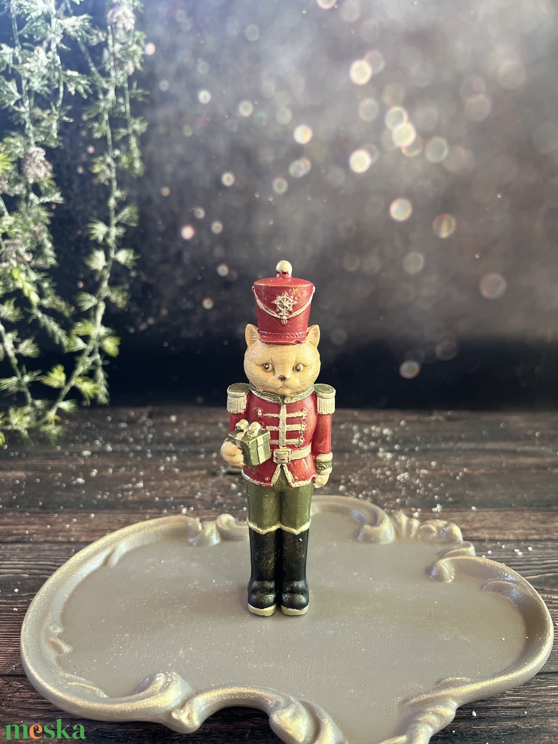 Katona maci-cica-szarvas - kellékek & szerszámok - díszíthető tárgyak - kerámia - Meska.hu
