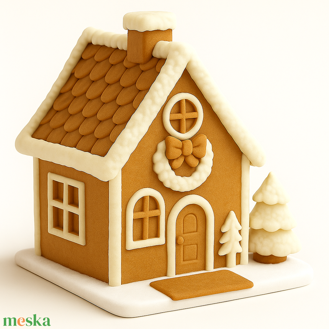 Mézeskalács- vagy Csokoládé Házikó dekoráció - karácsony - karácsonyi lakásdekoráció - karácsonyi falu, házikó - Meska.hu