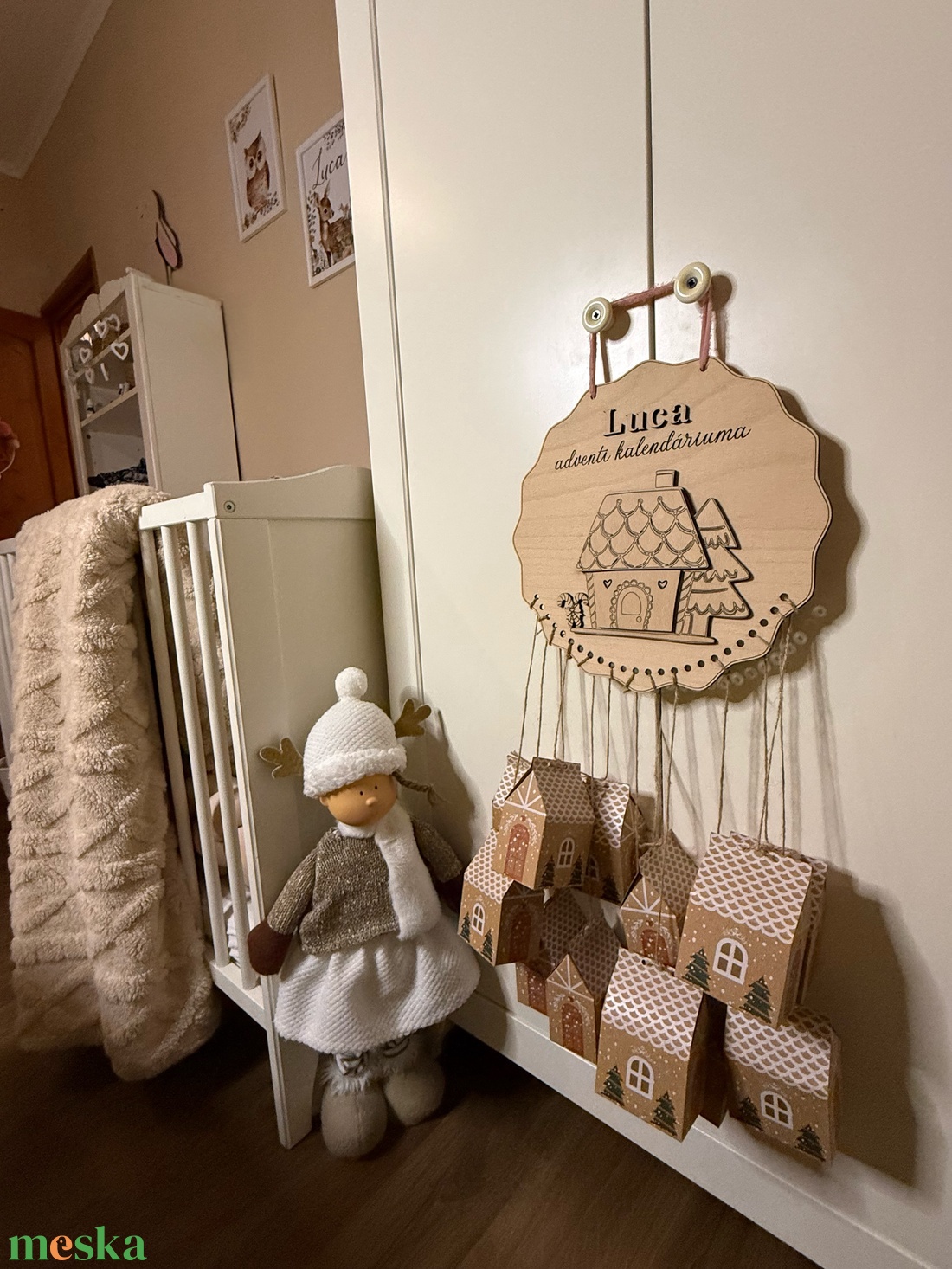 Adventi kalendárium - Névreszóló - karácsony - adventi díszek - adventi naptár - Meska.hu