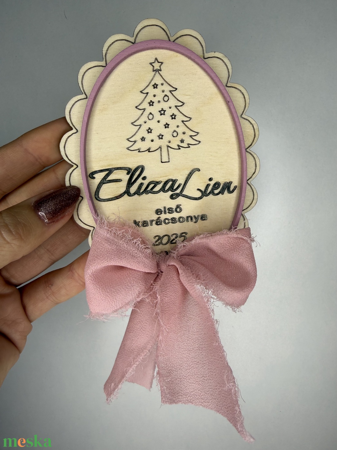 Első karácsony - Babatábla - karácsony - karácsonyi ajándékozás - karácsonyi képeslap, üdvözlőlap, ajándékkísérő - Meska.hu