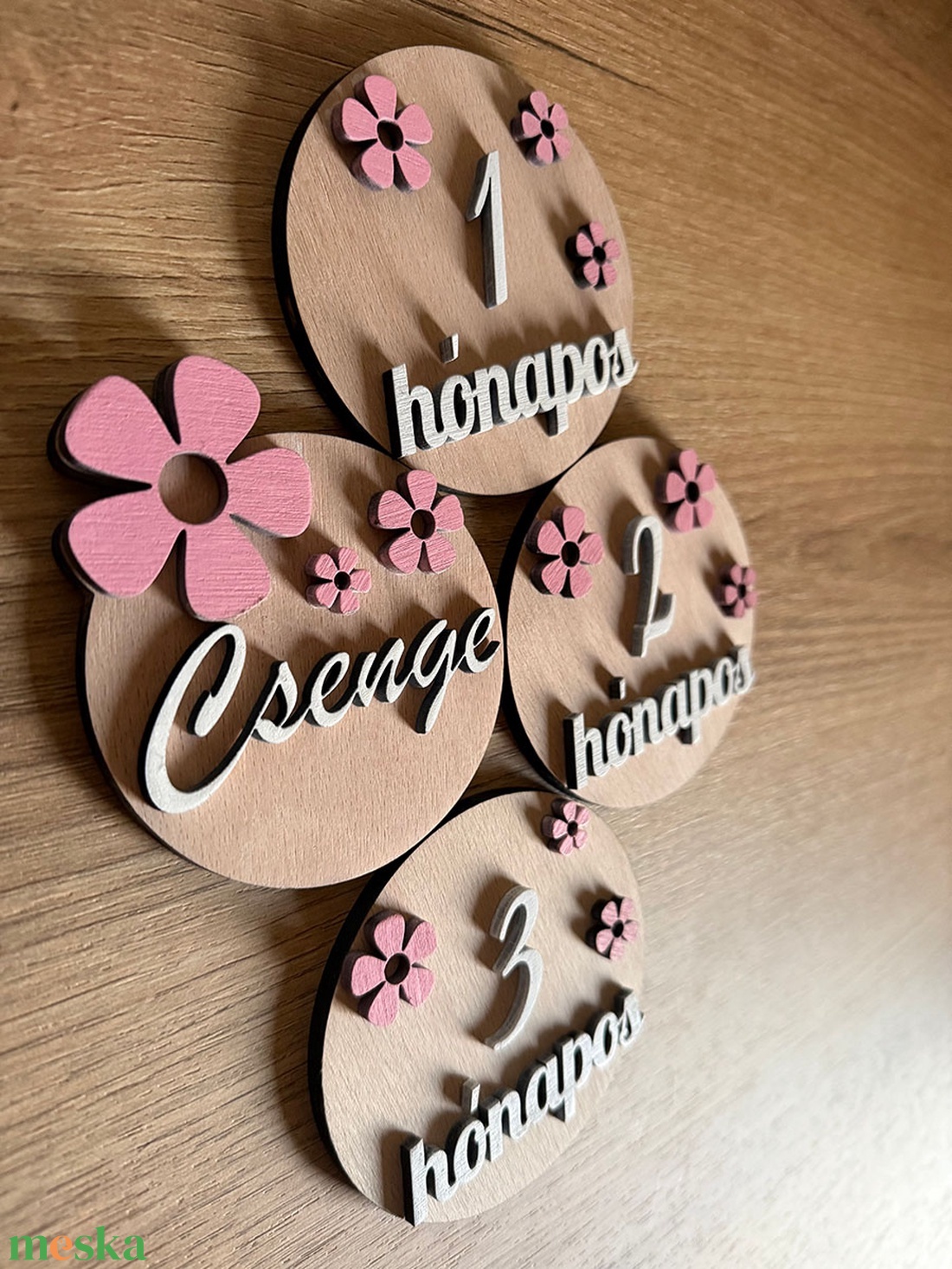 Baba mérföldkő - virágos - otthon & életmód - babaszoba, gyerekszoba - babaszoba kép - Meska.hu