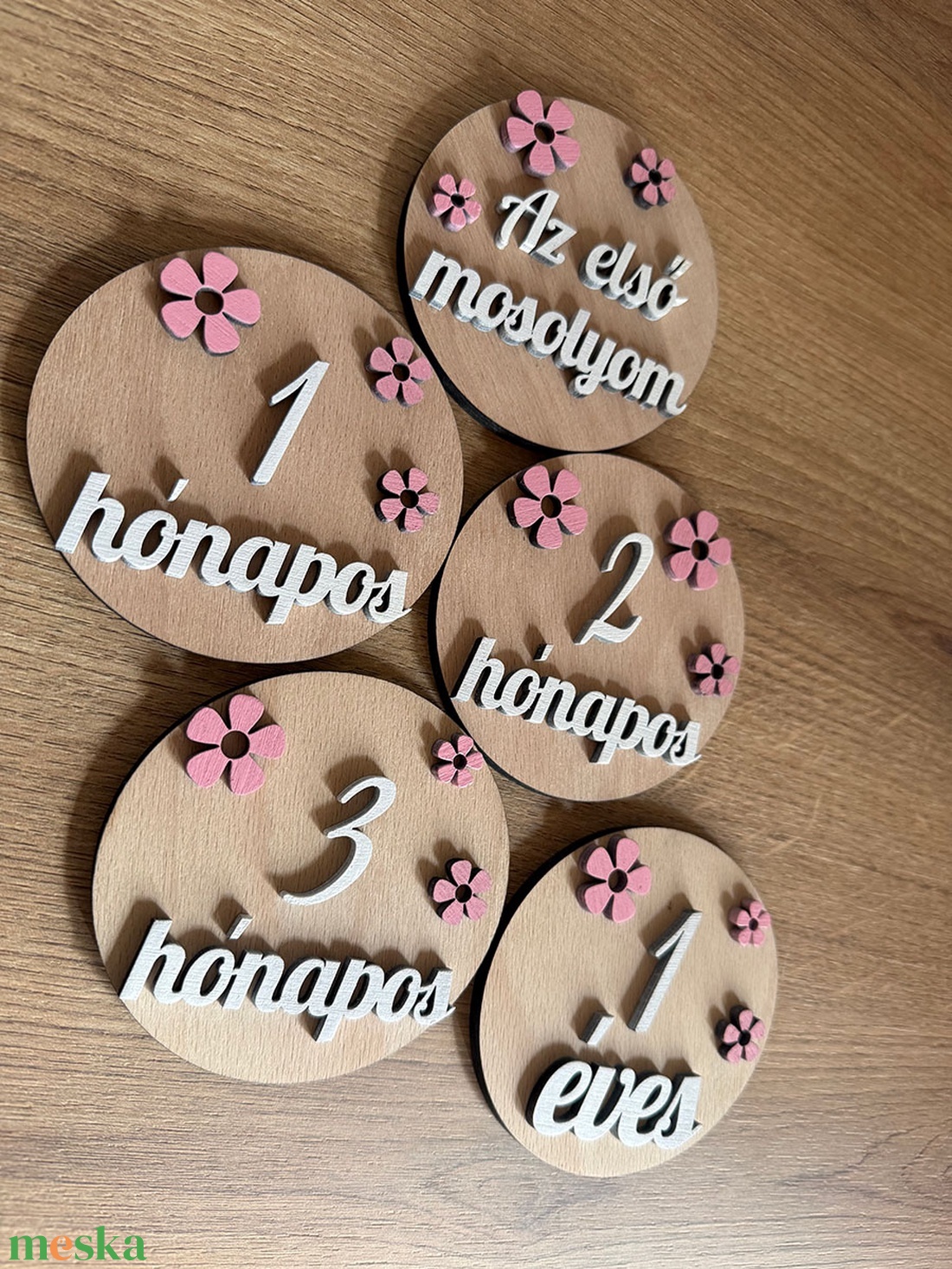 Baba mérföldkő - virágos - otthon & életmód - babaszoba, gyerekszoba - babaszoba kép - Meska.hu