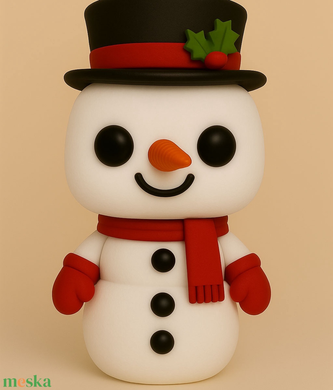 Hóember - 9cm - karácsony - karácsonyi lakásdekoráció - karácsonyi manók, figurák - Meska.hu