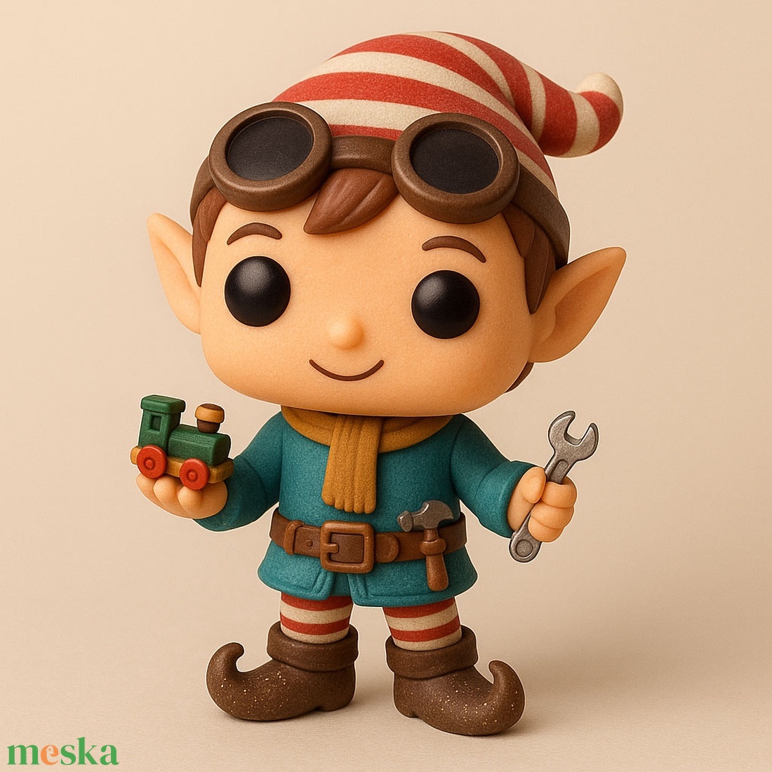 Manó - 9cm - karácsony - karácsonyi lakásdekoráció - karácsonyi manók, figurák - Meska.hu