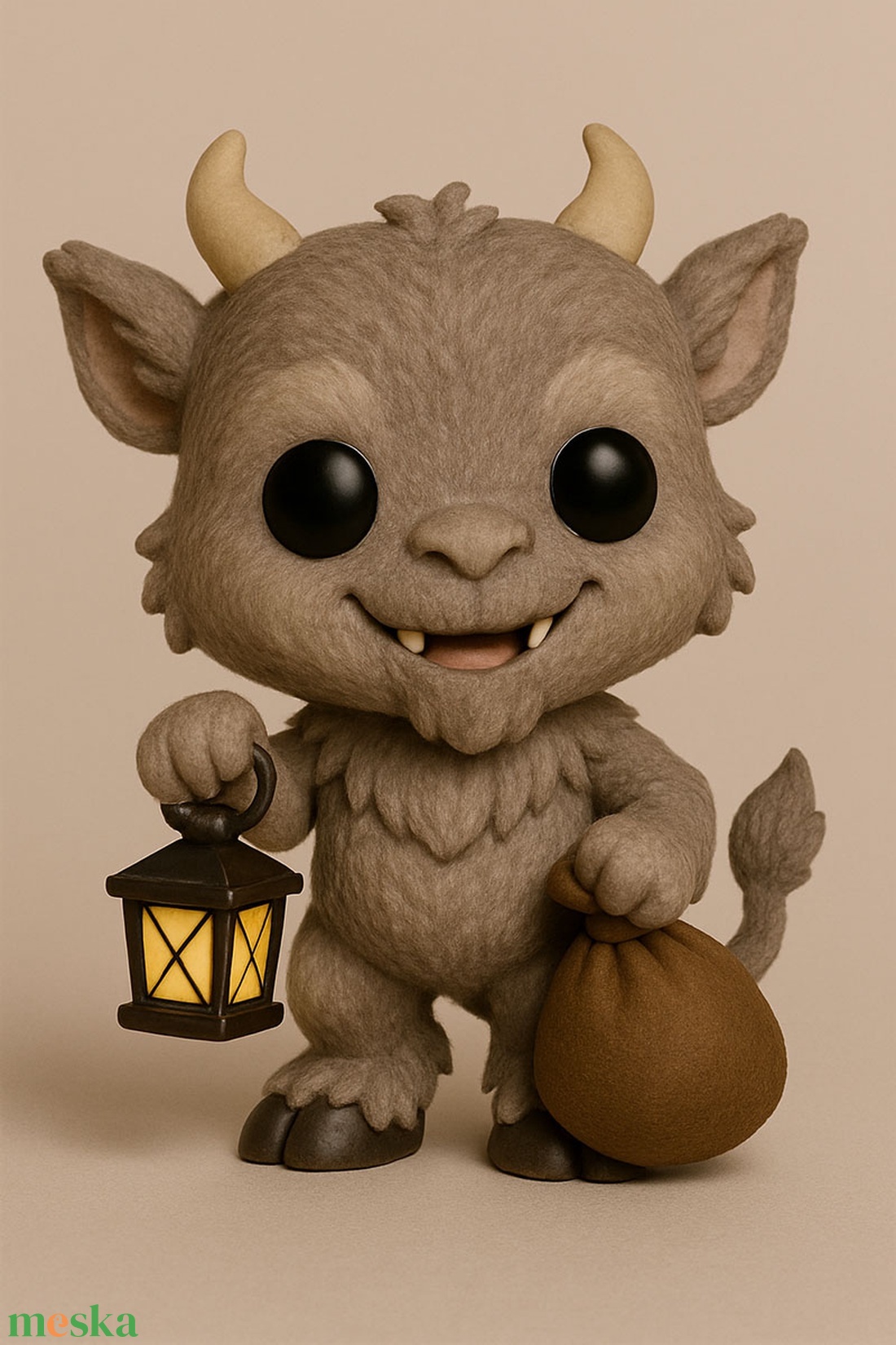 Krampusz - 9cm - karácsony - karácsonyi lakásdekoráció - karácsonyi manók, figurák - Meska.hu