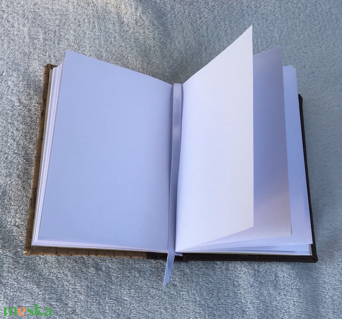 Parafa - barna bőrhatású, varrott, A6-os notesz - otthon & életmód - papír, írószer - jegyzetfüzet & napló - Meska.hu