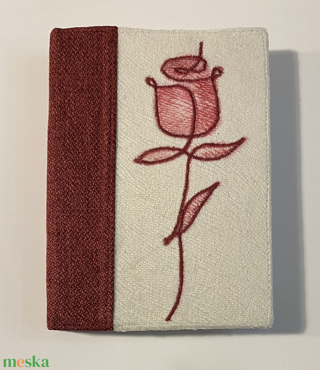 Vörös rózsa-  A6-os notesz - otthon & lakás - papír írószer - jegyzetfüzet & napló - Meska.hu