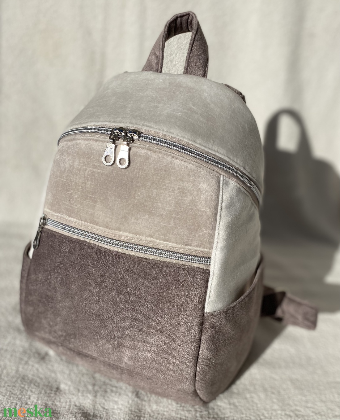 Harmónia � kézzel készült selymesen puha hátitáska vízhatlan béléssel - táska & tok - hátizsák - hátizsák - Meska.hu