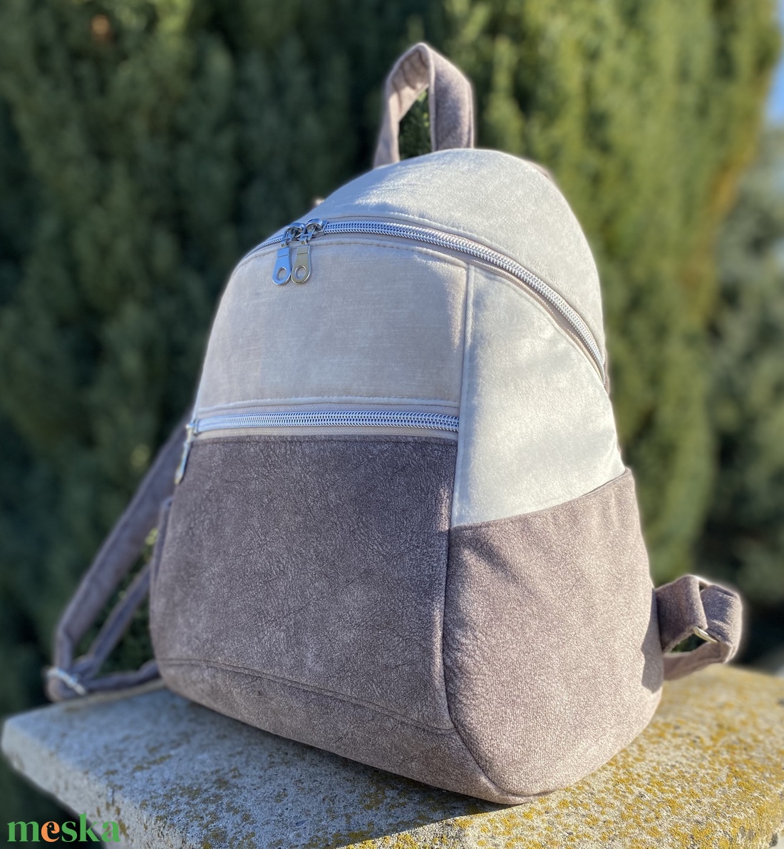 Harmónia � kézzel készült selymesen puha hátitáska vízhatlan béléssel - táska & tok - hátizsák - hátizsák - Meska.hu