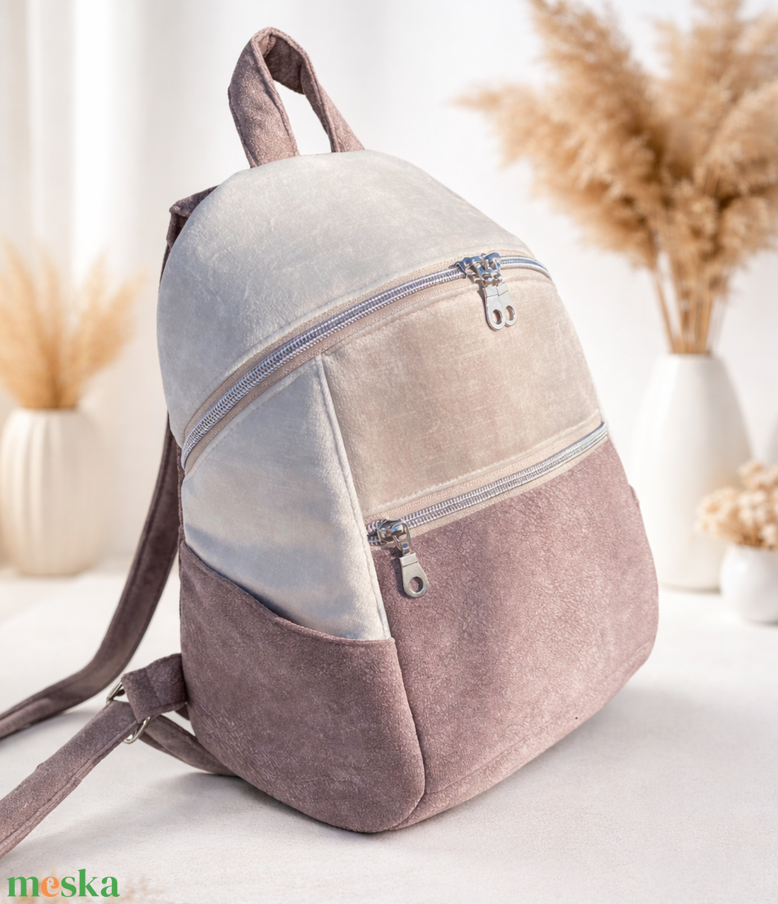 Harmónia � kézzel készült selymesen puha hátitáska vízhatlan béléssel - táska & tok - hátizsák - hátizsák - Meska.hu