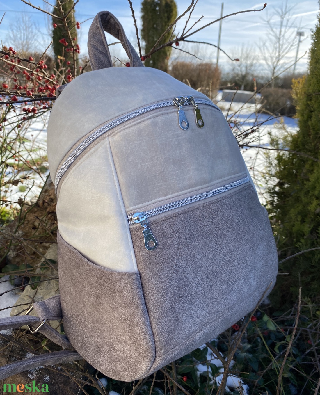 Harmónia � kézzel készült selymesen puha hátitáska vízhatlan béléssel - táska & tok - hátizsák - hátizsák - Meska.hu