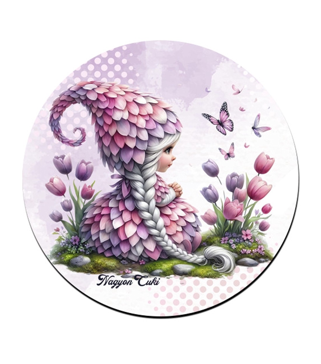 3 db tulipános kör alakú alátét szett (#44) -  - Meska.hu