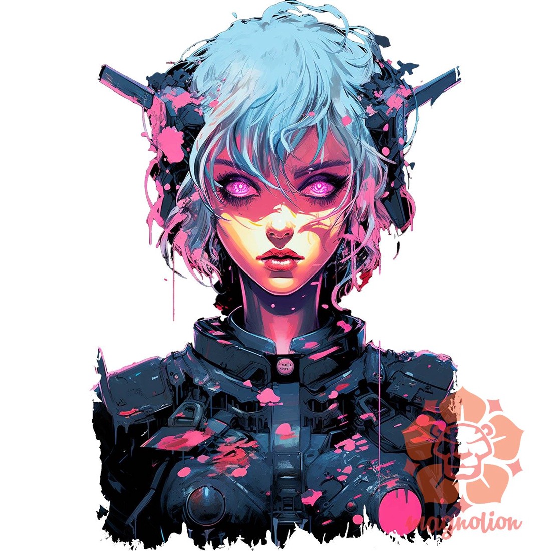 Anime cyberpunk fantázia v3 - ruha & divat - férfi ruha - férfi pulóver - Meska.hu