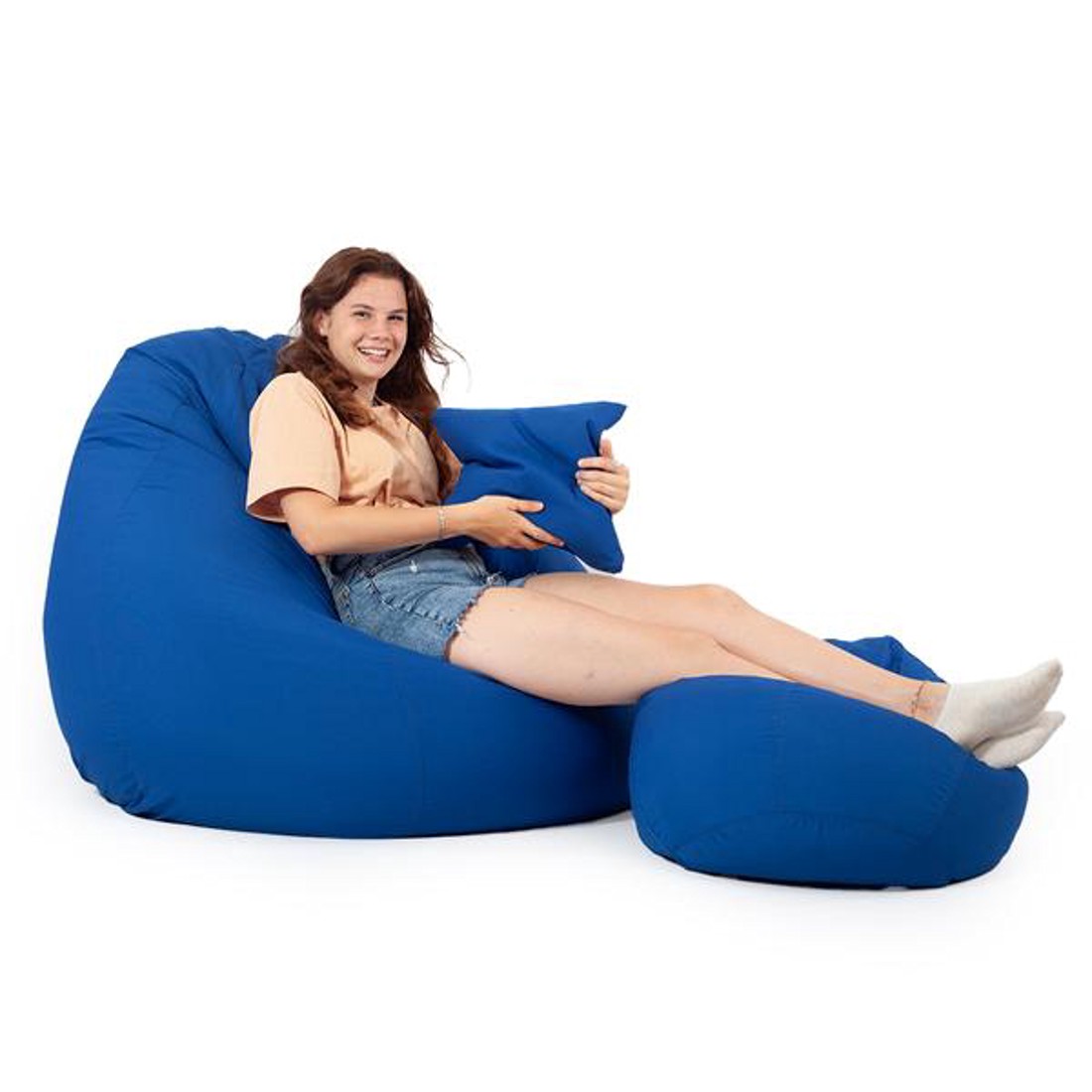 Kék ALL IN XXL Babzsákfotel Garnitúra -  - Meska.hu