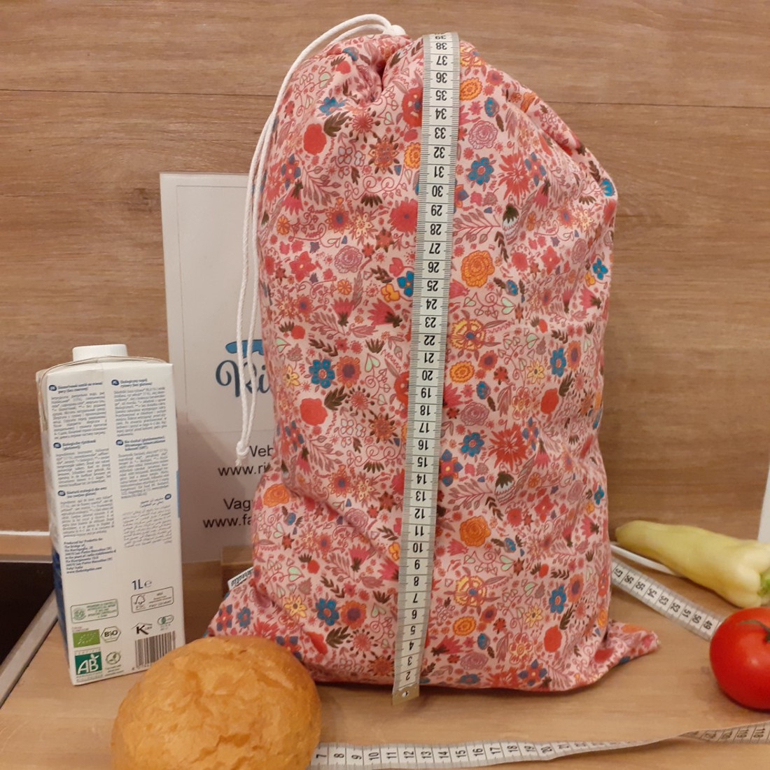 Mesevirág kenyeres zsák, nagy - táska & tok - bevásárlás & shopper táska - kenyeres zsák - Meska.hu