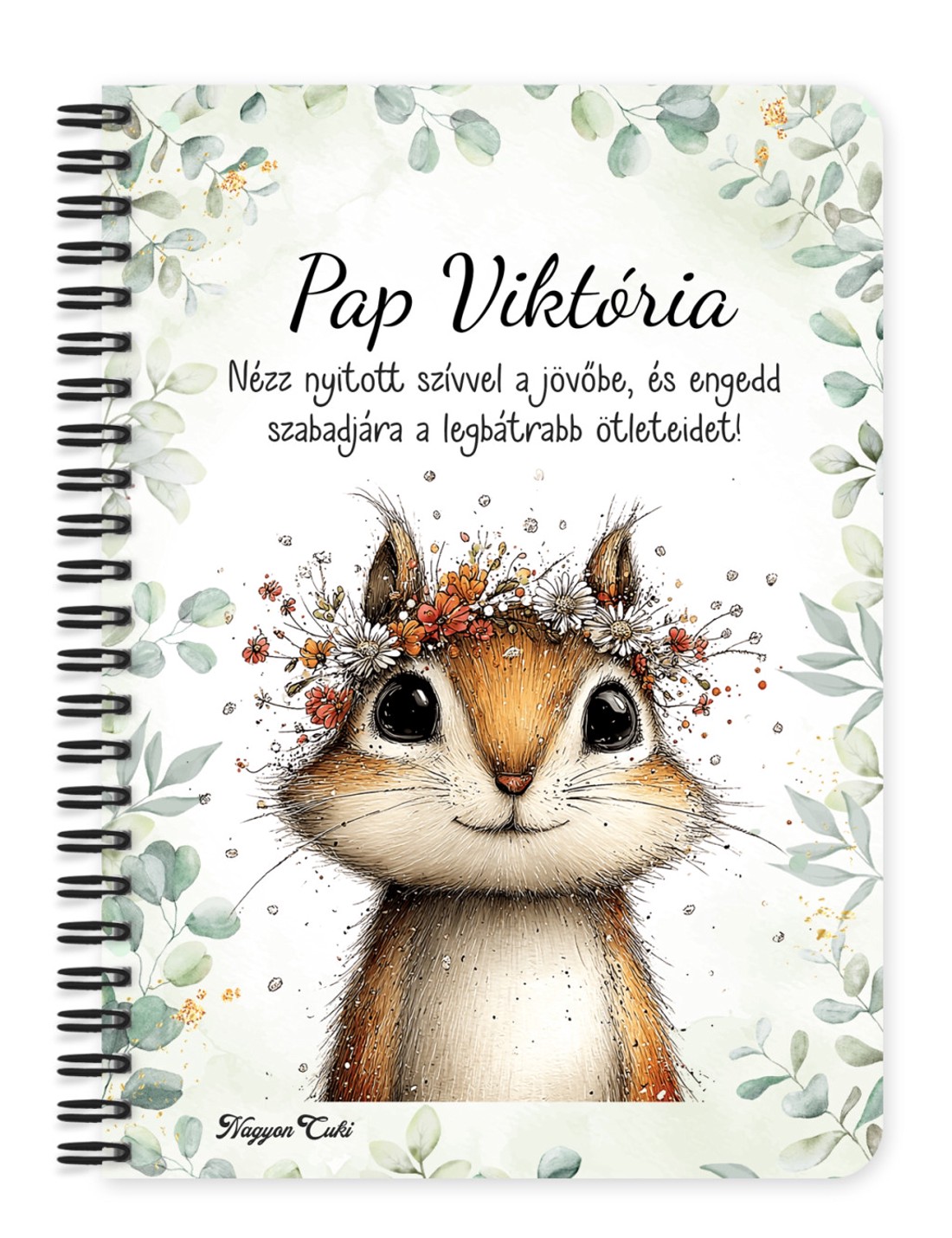 Személyre szabható - Az erdő kis akrobatája, a mókus mintás A6-os füzet - otthon & életmód - papír, írószer - jegyzetfüzet & napló - Meska.hu